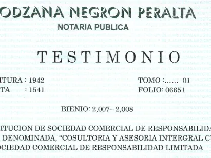 Creación de la empresa